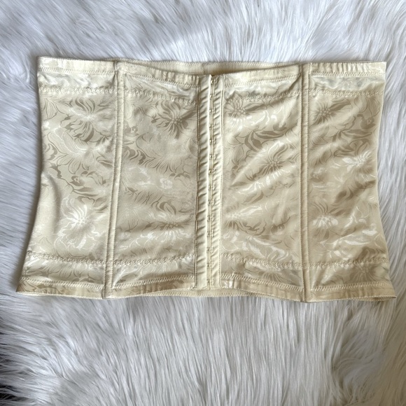 Maidenform Waist Corset 3XL Ivory Satin Floral - Picture 1 of 5